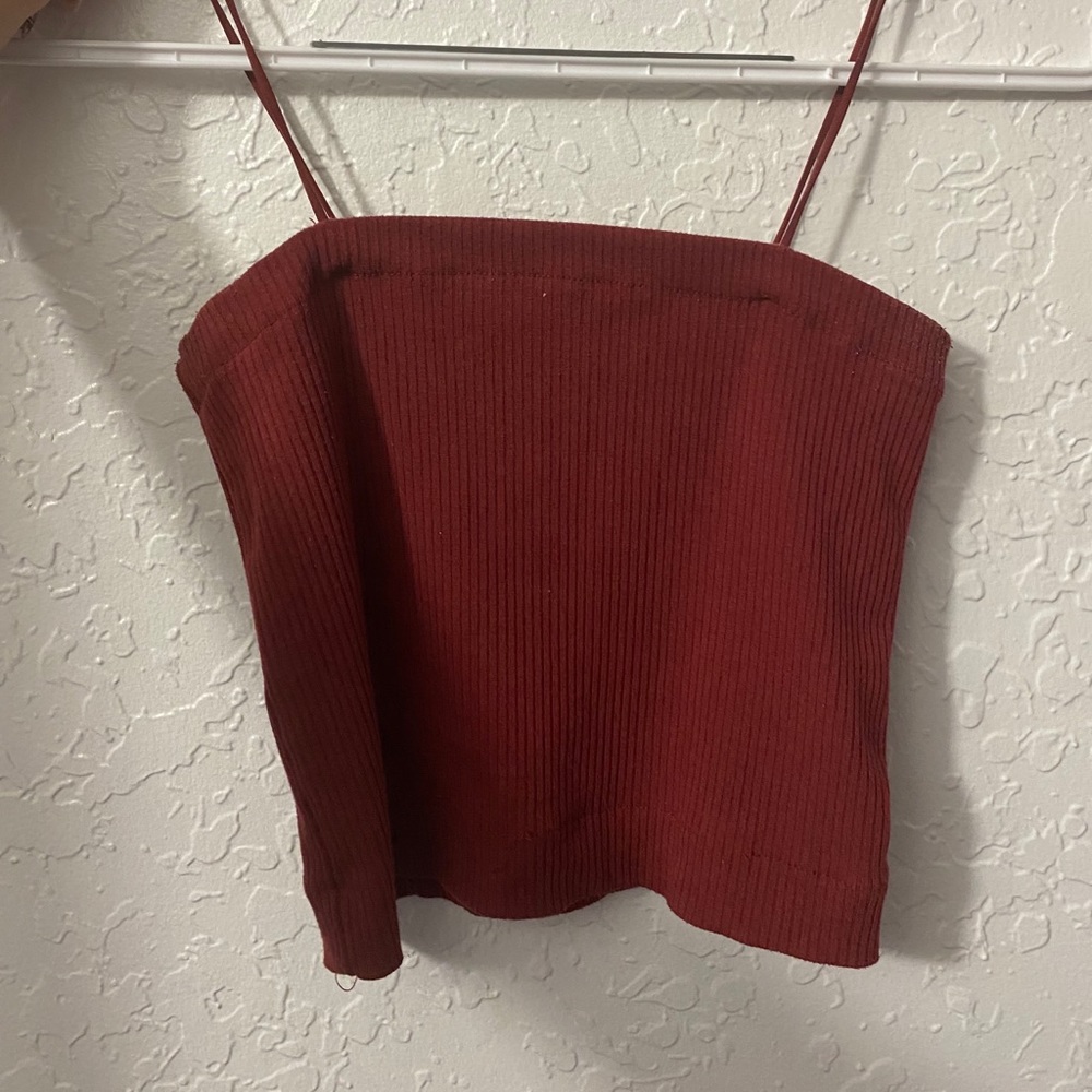 american eagle burgundy tank top